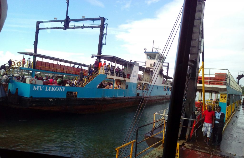 In a ferry headed to the lunga lunga/horohoro border