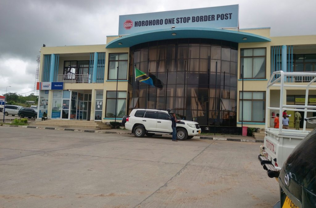 Crossing the Horohoro border, Tanzania