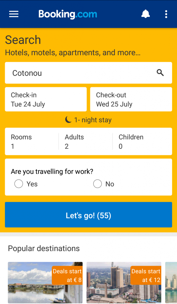 Apps travelers need booking.com